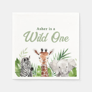 Safari Animals Birthday Pappersservett