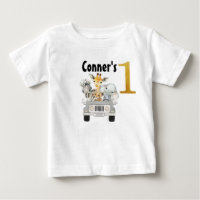 Safari Animals första födelsedag T-Shirt