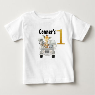 Safari Animals första födelsedag T-Shirt