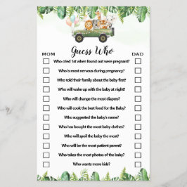 Safari Animals gissar vem som spelar viltkort för Flygblad