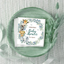 Safari Animals Greenery Botanical Baby Shower