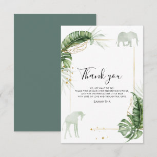 Safari Animals Jungle Baby Shower Tack Kort