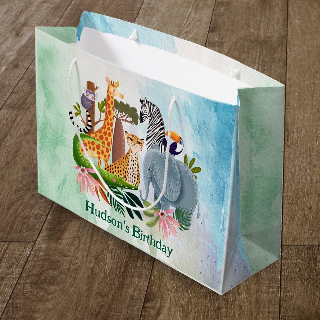 Safari animals jungle birthday watercolor (Skapare uppladdad)
