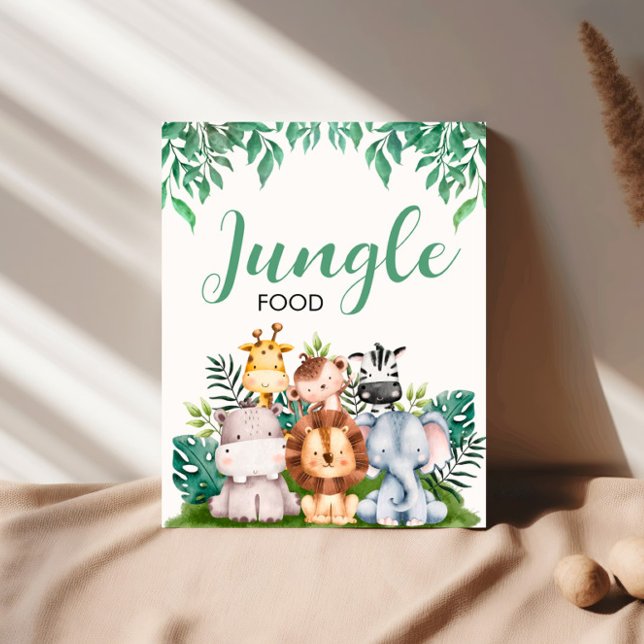 Safari Animals Jungle Food Sign,Vild EN födelsedag Poster (Skapare uppladdad)