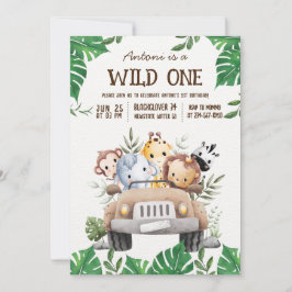 Safari Animals Jungle Party-inbjudan Inbjudningar