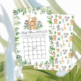 Safari Animals Jungle pojke duschbingo-spel
