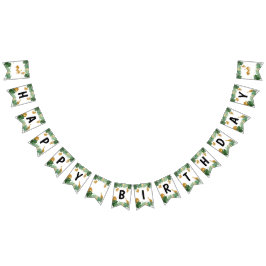 Safari Animals Jungle Vild en Grattis på födelseda Vimplar