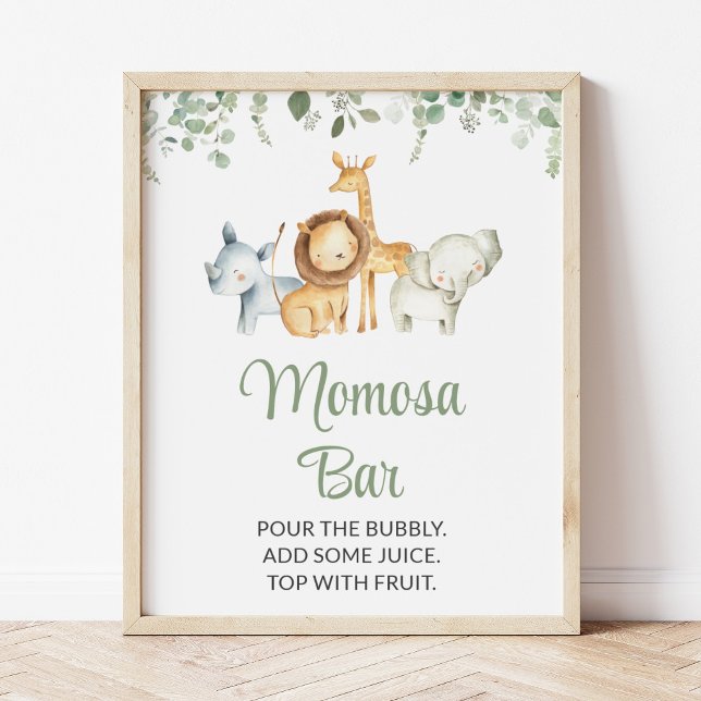Safari Animals, Jungle, Vilda djur, Momosa Pub Poster (Skapare uppladdad)