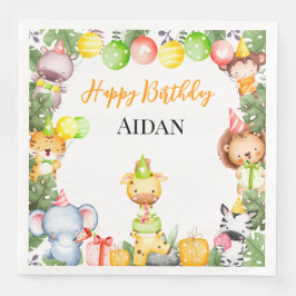 Safari Animals Kids Party Pappersservett