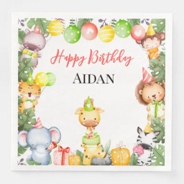 Safari Animals Kids Party Pappersservett