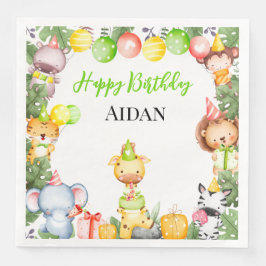 Safari Animals Kids Party Pappersservett