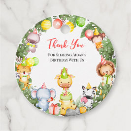 Safari Animals Kids Party Tack Gåvor Etiketter