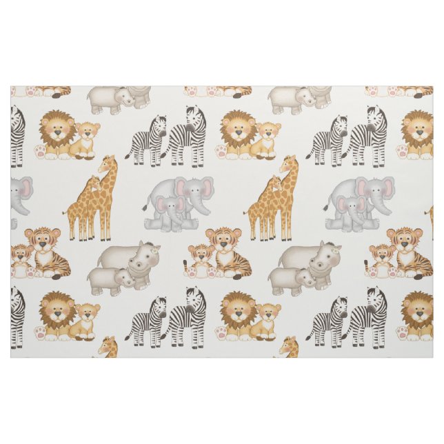 Safari Animals Kids Tyg (Fat Quarter)