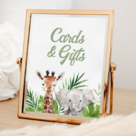 Safari Animals-kort och gåvor Poster