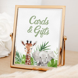 Safari Animals-kort och gåvor Poster