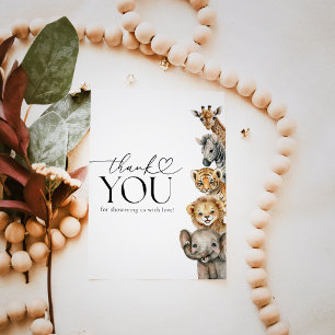 Safari Animals Modern Baby Shower Tack Kort