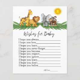 Safari Animals Önskemål för babystöldspel