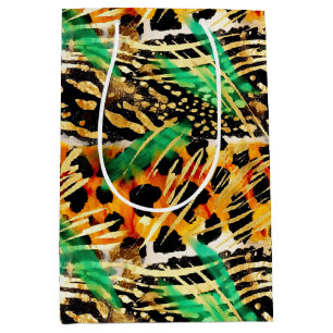 Safari Animals Päls Prints Mönster Gorgous Vild