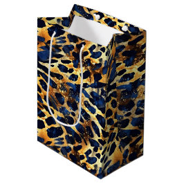 Safari Animals Päls Prints Mönster Navy Blue
