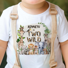Safari Animals Théen Two Vild 2: a födelsedag T Shirt