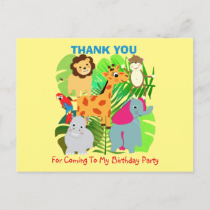 Safari Animals ThLED Kids Tack Postcard Vykort