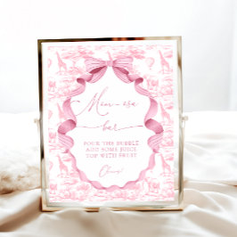 Safari Animals Toile de Jo Baby Shower Mamma-osa P Poster
