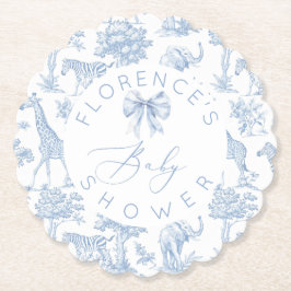 Safari animals Toile de Jouy Baby dusch Underlägg Papper