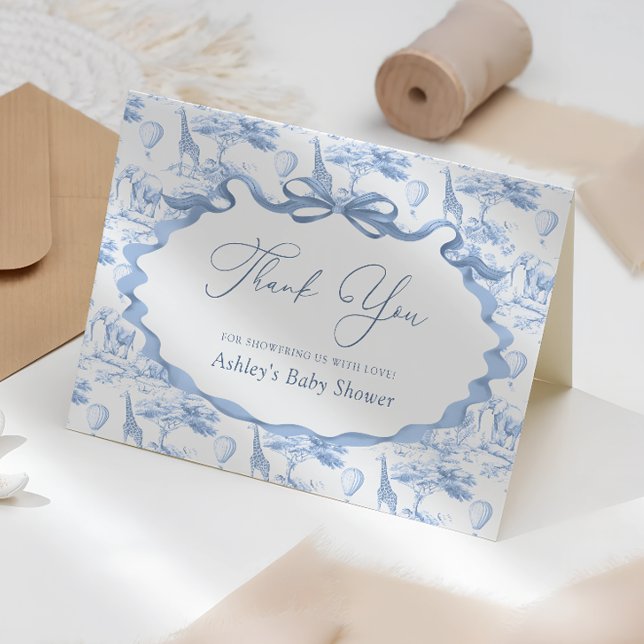 Safari Animals Toile de Jouy Baby Shower Tack (Skapare uppladdad)