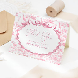 Safari Animals Toile de Jouy Baby Shower Tack Kort