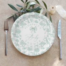 Safari animals Toile Grönt Baby dusch