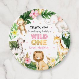 Safari Animals Vild 1: a födelsedag Party Decor Gåvor Etiketter