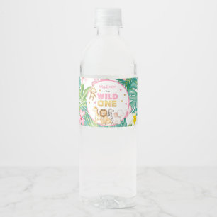 Safari Animals Vild 1: a födelsedag Party Decor Vattenflaskor Etikett