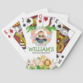 Safari ANIMALS Vild En födelsedagsFOTO Casinokort