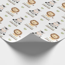 Safari Animals Vild En Wrapping Papper