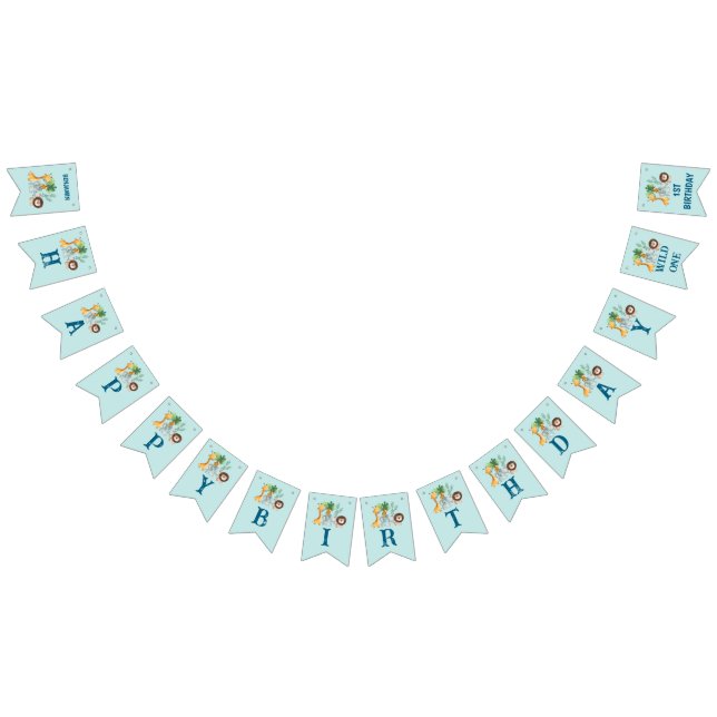 Safari Animals Wild One 1st birthday  Vimplar (Alla)