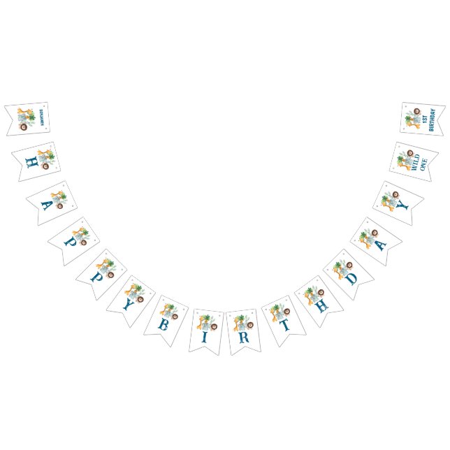 Safari Animals Wild One 1st birthday  Vimplar (Alla)