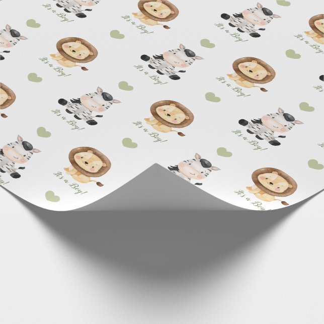 Safari Animals Wrapping Papper (Personlig) Presentpapper (Hörn)