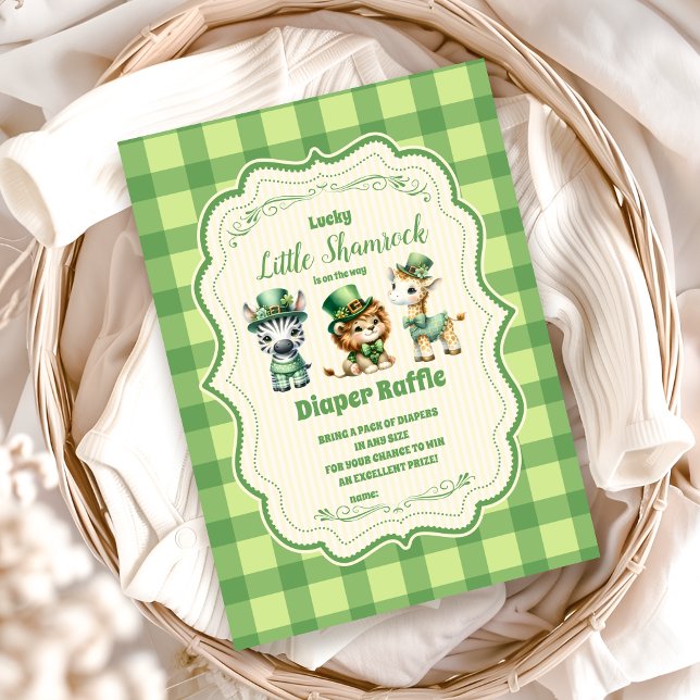 Safari Animlas Lucky Little Shamrock Diapper Raffl Tilläggskort (Skapare uppladdad)
