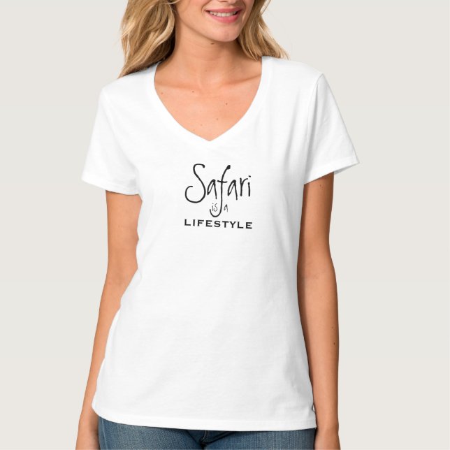 Safari är en livsstil t-shirt (Framsida)