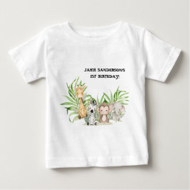 Safari Äventyr 1:a födelsedag T Shirt