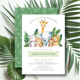 Safari Äventyr Baby Shower-inbjudan Inbjudningar
