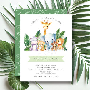 Safari Äventyr Baby Shower-inbjudan Inbjudningar