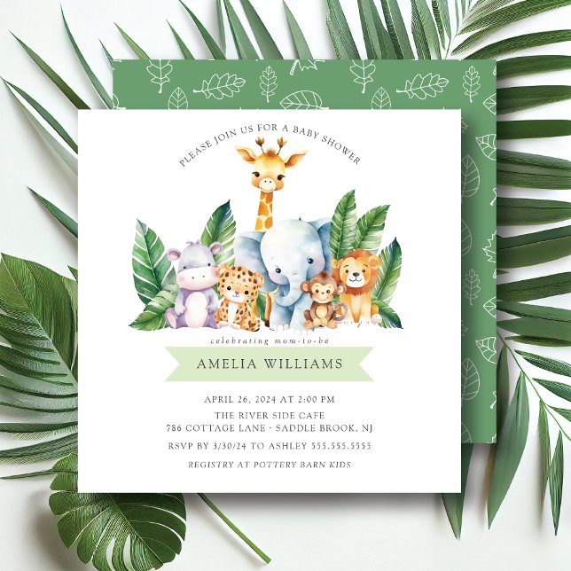 Safari Äventyr Baby Shower-inbjudan Inbjudningar (Skapare uppladdad)
