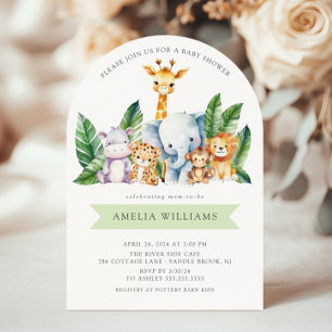 Safari Äventyr Baby Shower-inbjudan Inbjudningar