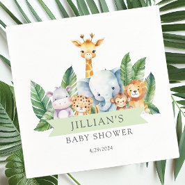 Safari Äventyr Baby Shower Pappersservett