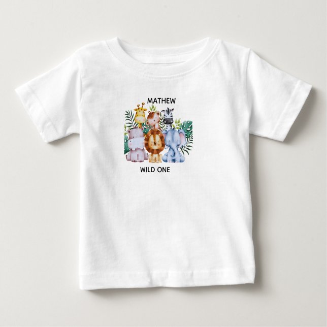 Safari Äventyr Baby Shower T Shirt (Framsida)