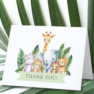 Safari Äventyr Baby Shower Tack Kort