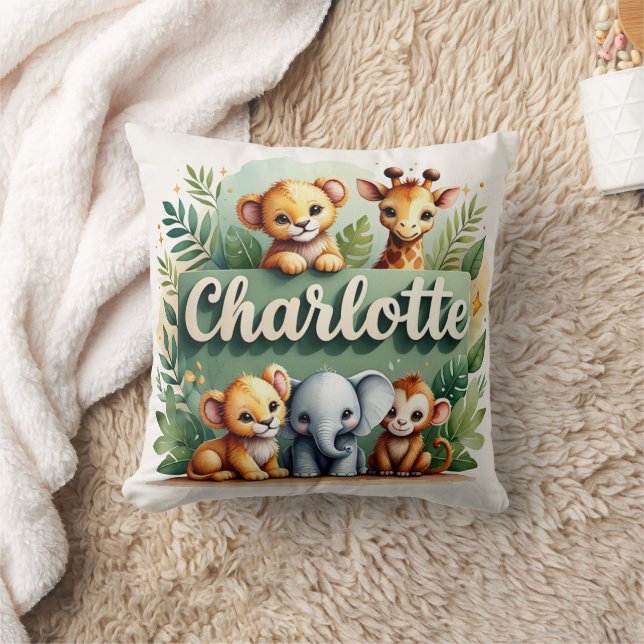 Safari Äventyr Charlotte Dekorativ kudde (Filt)