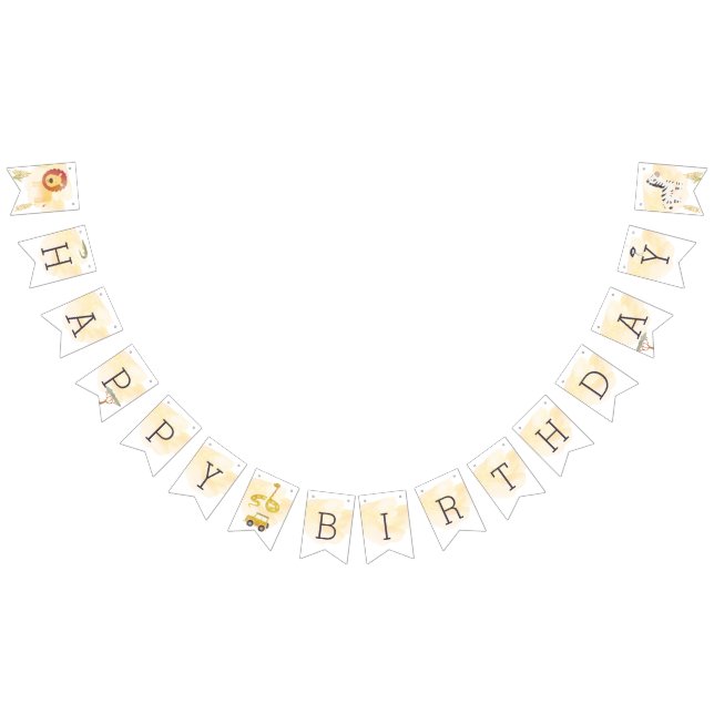 Safari äventyr födelsedagsfest Gift Bag Vimplar (Alla)