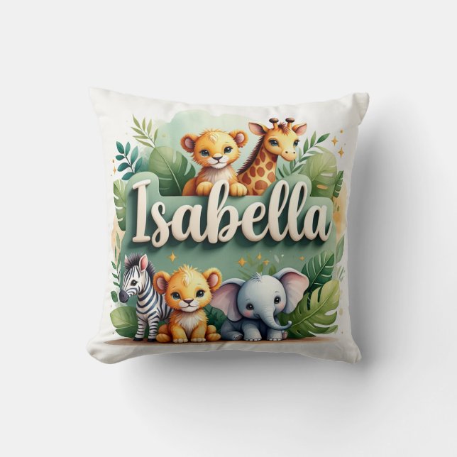 Safari Äventyr Isabella Dekorativ kudde (Framsida)
